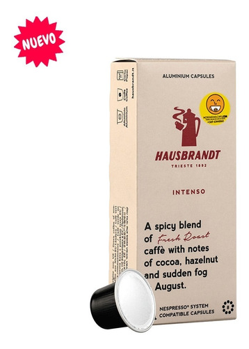 10 Cápsulas Hausbrandt Intenso Nespresso® Compatibles 