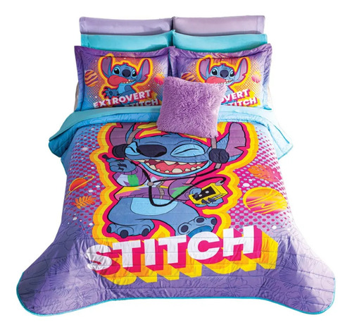 Edredón Stitch Vibes Reversible Matrimonial