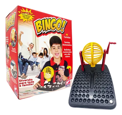 Bingo Infantil Jogo Brinquedo Globo 48 Cartelas 90 Bolinhas