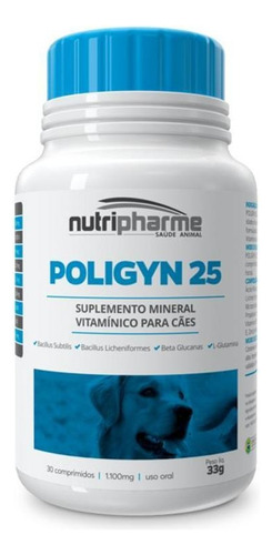 Poligyn 25 - 30 Comp Suplemento Cães - Nutripharme