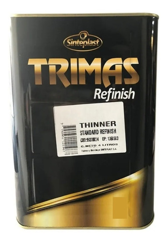 Thinner Standard Refinish Trimas 4lts Automotor Sinteplast