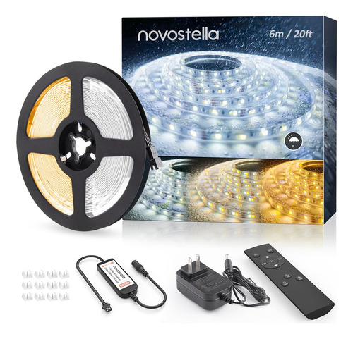 Novostella Tira De Luces Led Blancas Sintonizables Impermeab