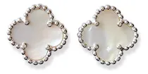 Comprar Aros Trébol Nácar Plata Fina 925