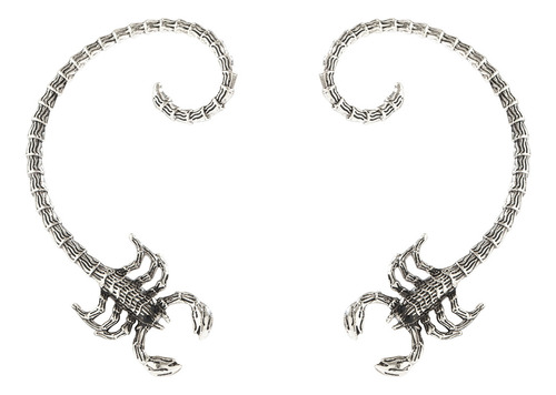 5 Pendientes Dark Punk Con Silueta De Escorpión