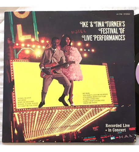 Ike & Tina Turner Festival Of Live Perform Lp Usa 1970 Ex/vg