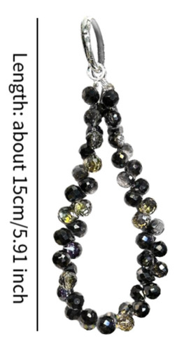 2 Llavero Con Cuentas, Elegante Llavero Con Negro