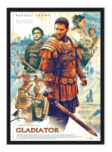 Cuadro Enmarcado - Póster Afiche Película Gladiador 