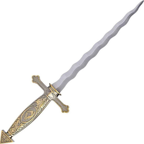 Daga Templaria De 43 Cm Con Funda Rigida Decorada