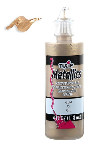 Pintura Oro Dorado 3d Tela Tulip Ropa Flexible Pintar Decora