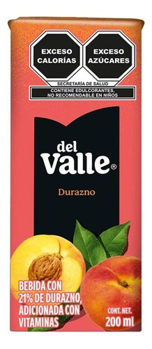 10 Pza Néctar Del Valle De Durazno 200 Ml