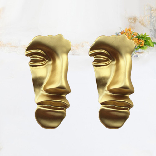 2 Broches Con Forma De Cara De Estilo Sencillo Para Decoraci