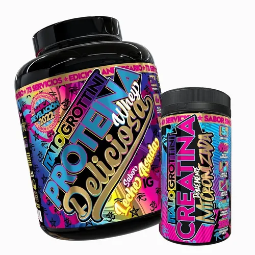 Proteina Whey Deliciosa Leche Asada + Creatina 40 Serv