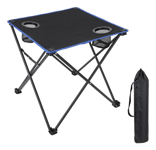 Mesa Plegable Camping Hogar Porta Vasos 