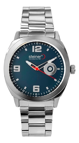 Reloj Análogo Para Caballero 45mm Acero Inoxidable Steiner