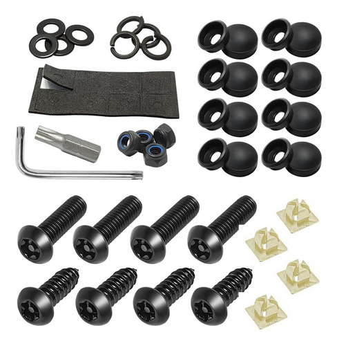 Jj Juego De Tornillos Para Matrícula, Pernos Para Negro