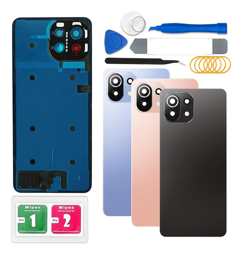 Tapa Trasera Para Xiaomi Mi 11 Lite Con Cristal Cámara