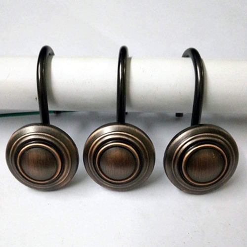 Anillos De Cortina De Ducha Bronce Aceitado, Juego De 12