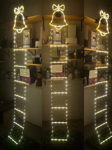 Luces Led De Decoración Navideña Para Escalera Con Papá Noel