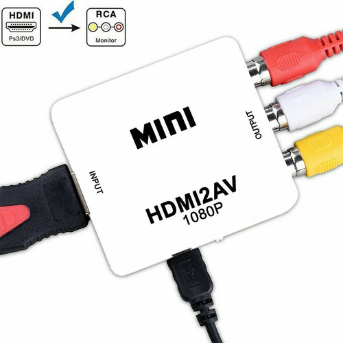 Imagen 7 de 10 de Adaptador Hdmi A Rca Av Audio Video Ps4 Bluray Pc Laptop Etc