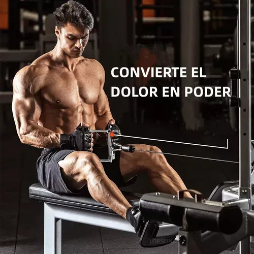 Maneral Agarradera Jaladera Doble D Polea Gym Con Protector