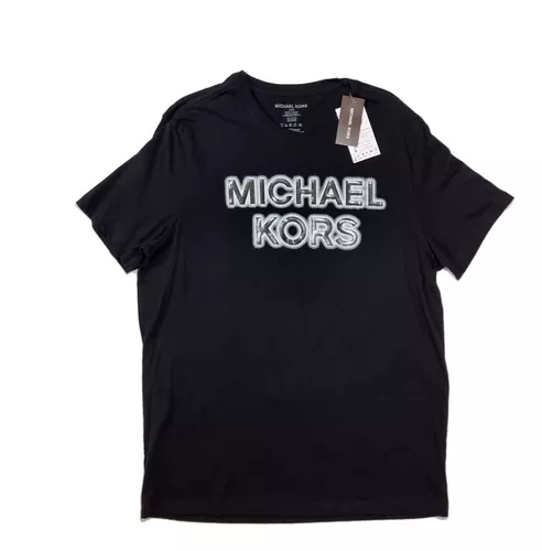 Collar Articulación Lima Playera Michael Kors Negra Original Nueva Hombre | Envío gratis