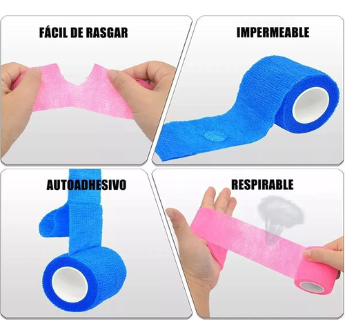 S 12 Rollos De Vendajes Deportivos Autoadhesivos .