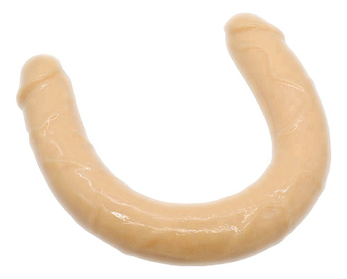 Dildo Realista Doble Cabeza Dual Forma U Anal Vaginal