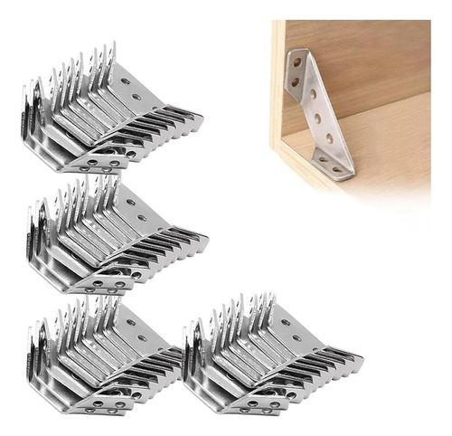 40 Triangular Stainless Steel Bracket Furniture Corner Fixer