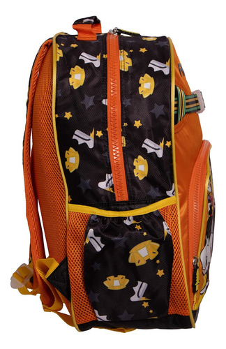 Mochila Free Fire Original Marca Ruz Tamaño Primaria Naranja Lisa
