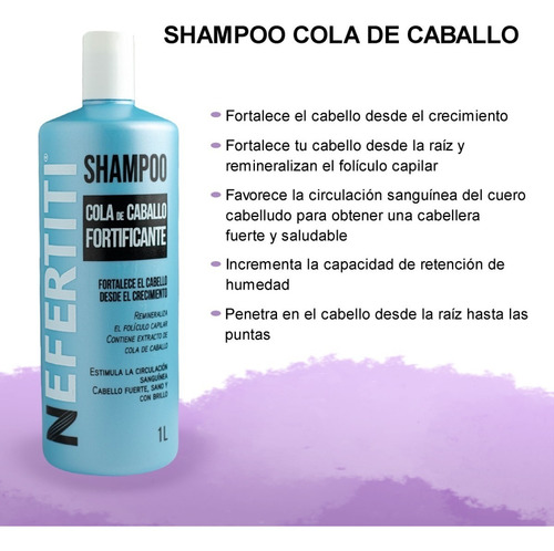 Shampoo Nefertiti Cola De Caballo 1l Para Crecimiento