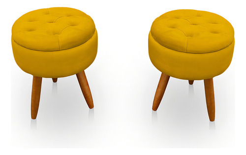Kit de 2 bollos redondos con texto para sala de estar y dormitorio, terciopelo amarillo