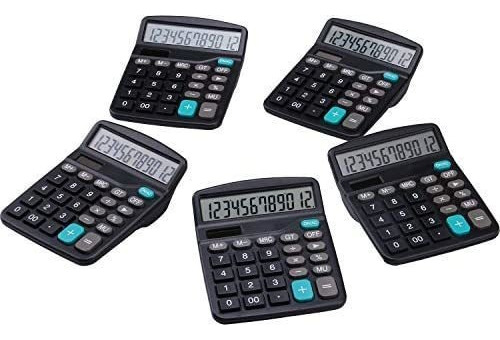 Calculadora De Escritorio Lichamp Botones Grandes Negro X5