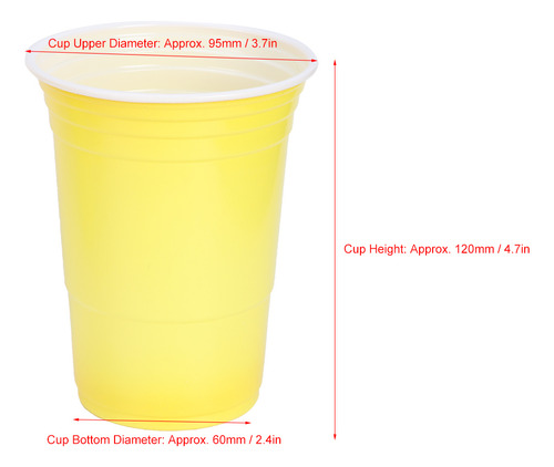 Vaso Desechable, 50 Unidades, 450 Ml, Juego De Fiesta De Plá