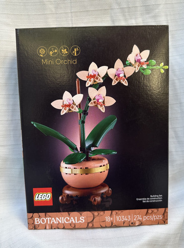 Lego® Botanicals Miniorquídea, Set De Construcción Floral, 274 Flor Orquídea (Usado)