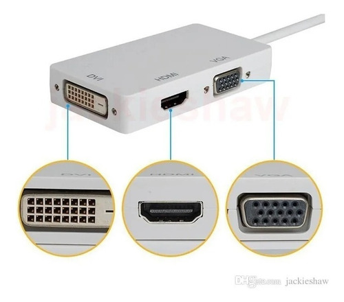 Cable Adaptador Mini Dp Display Port A Vga Dvi Hdmi H 20cms