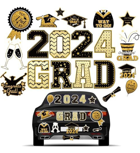 20 Imanes De Graduación Para Automóvil, Decoraciones De Auto