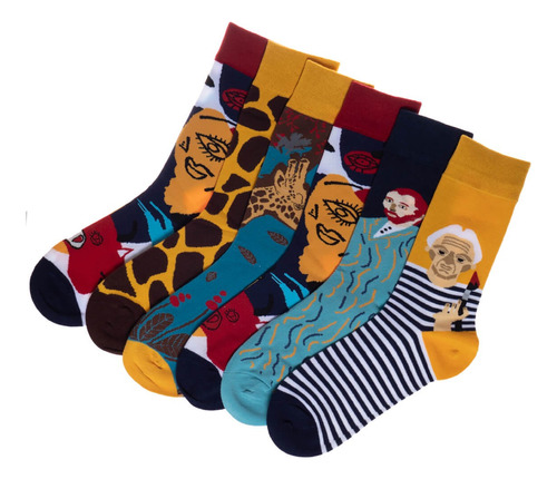 Pack 6 Calcetines Arte Multicolor Topsoc Unisex