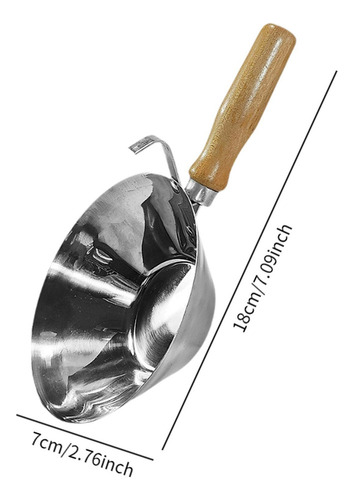 1 Cuchara De Acero Inoxidable For Yeso Con Mango De Madera,