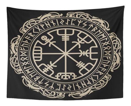 Emvency Tapestry Mandala 50 X60 Home Decor Negro Celtic