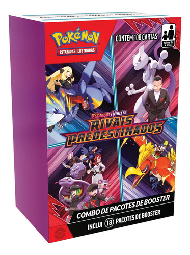 Box 18 Boosters Cards Pokémon Rivais Predestinados Cartas Pokémon Português