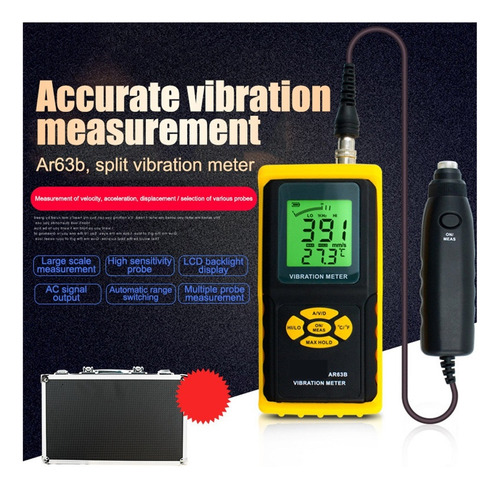 Medidor De Vibración De Precisión Digital Ar63b, Analizador