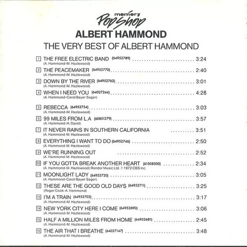 Cd Albert Hammond - The Very Best Of