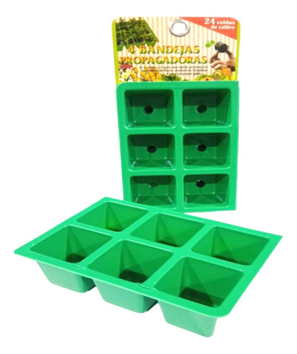 Set 4 Bandejas De Cultivo 6 Celdas Rigidas Aquaflex