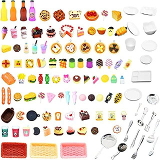 KIT COPA / COZINHA / COMIDAS / GULOSEIMAS / UTENSÍLIOS Diferentes  Miniaturas Para Barbie ! (10 Peças) por R$44,90