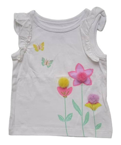 Blusas Franela Para Niña Bebe Carters Con Apliques 3d Flores