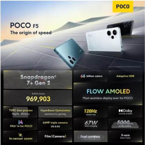 Xiaomi Poco F5 5g 16 Gb+512 Gb Snapdragon 7+ Gen 2 Oled 64 M