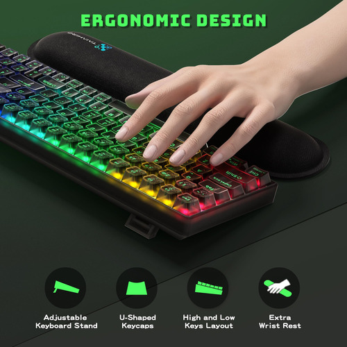 Teclado Mecánico Inalámbrico Para Juegos Taiahiro 100 Teclas
