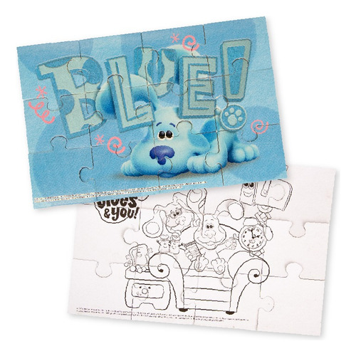 Rompecabezas Puzzle 12 Piezas Reversible Pistas Blue´s Clue