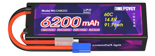 Emepovgy 4s Lipo Battery 60c 6200mah 14.8v Lipos Estuche Rig