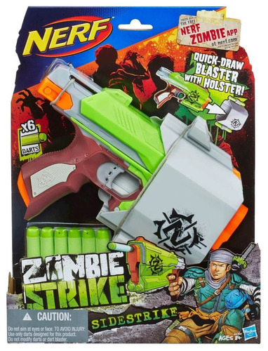 Pistola Nerf Zombie Strike Sidestrike Hasbro Casa Valente